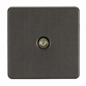 Knightsbridge Smoked Bronze TV Outlet (Non-Isolated)