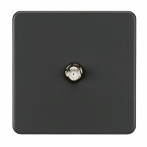 Knightsbridge Anthracite SAT TV Outlet (Non-Isolated)