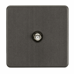 Knightsbridge Smoked Bronze SAT TV Outlet (Non-Isolated)