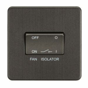 Knightsbridge Smoked Bronze 10A Fan Isolator Switch