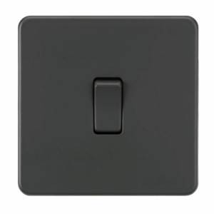 Knightsbridge Anthracite 10AX 1G 2-way Switch