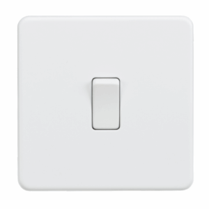 Knightsbridge Matt White 10AX 1G 2-way Switch