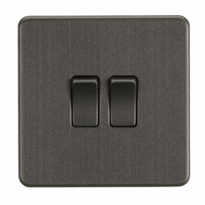 Knightsbridge Smoked Bronze 10AX 2G 2-way Switch