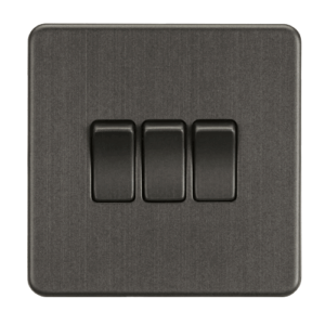Knightsbridge Smoked Bronze 10AX 3G 2-way Switch