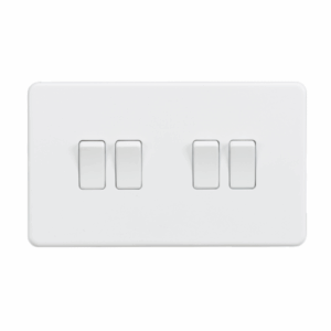 Knightsbridge Matt White 10AX 4G 2-way Switch
