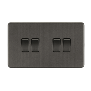 Knightsbridge Smoked Bronze 10AX 4G 2-Way Switch