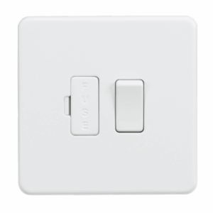 Knightsbridge Matt White 13A Switched Fused Spur Unit