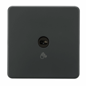 Knightsbridge Anthracite 230V 1G 1-way Touchless Switch