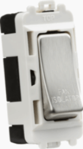 Knightsbridge Brushed Chrome 10A Fan Isolator Module