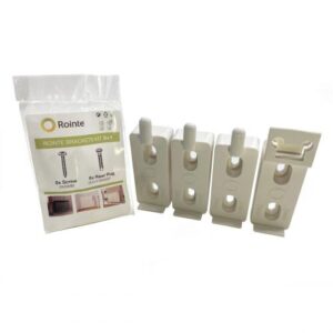 Rointe Wall Brackets/Supports For Rointe Radiators 3 Top + 1 Bottom (White)