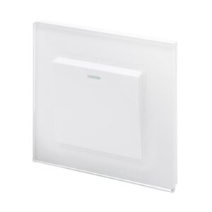 Retrotouch Crystal PG (Retractive/Pulse) Light Switch 1 Gang White