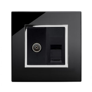 Retrotouch Crystal CT TV / RJ11 PHONE Socket Black