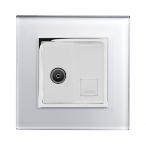 Retrotouch TV/ CAT5E Socket White CT