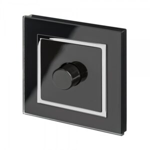 Retrotouch Crystal CT Rotary Intelligent LED Dimmer Switch 1G/2Way Black