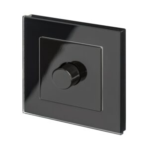 Retrotouch Crystal PG Rotary Intelligent LED Dimmer Switch 1G/2Way Black
