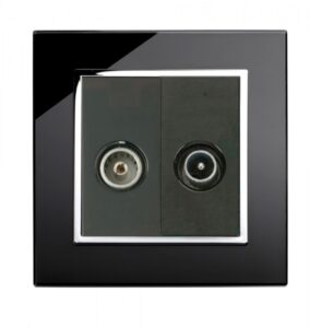 Retrotouch Crystal CT TV - FM Socket Black