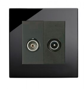 Retrotouch Crystal PG TV - FM Socket Black