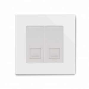 Retrotouch Crystal PG Dual CAT6e Socket White