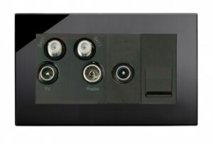 Retrotouch Crystal PG TV - Radio - Twin Sat / TV / BT Master Socket Black