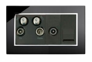 Retrotouch Crystal CT TV - Radio - Twin Sat / TV /BT Master Socket Black