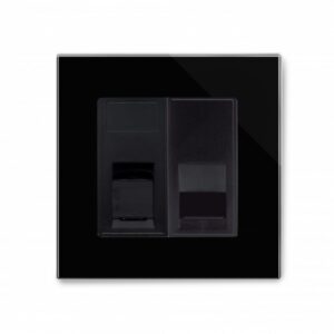 Retrotouch Crystal PG CAT5e / BT Master Tel Socket Black