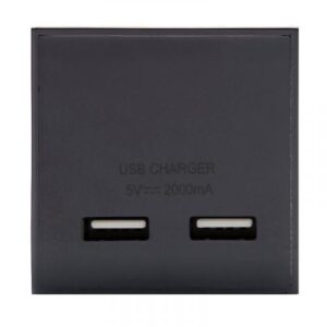 Retrotouch USB Charger 2.1A Module 50 x 50mm (Black)