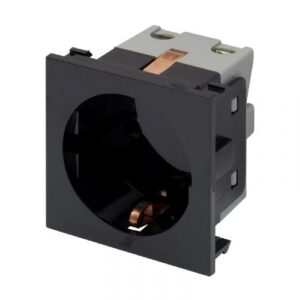 Retrotouch 16A Socket Module 50 x 50mm (Black)