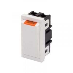 Retrotouch 20A DP Switch with Neon Module 25 x 50mm (White)