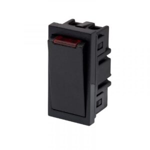 Retrotouch 20A DP Switch with Neon Module 25 x 50mm (Black)