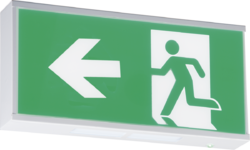 Knightsbridge Running Man Legend for product EMRUN with Left Facing Arrow