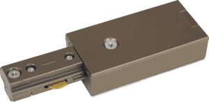 Knightsbridge 230V Single Circuit Track Power Feed - Satin Nickel