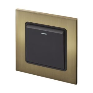 Retrotouch Aura Single Rocker Light Switch? - Brushed Brass