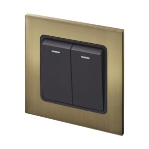 Retrotouch Aura Double Retractive Switch? - Brushed Brass