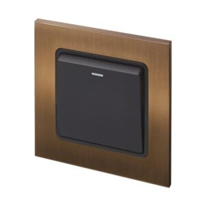 Retrotouch Aura Single Rocker Light Switch? - Brushed Bronze