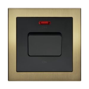 Retrotouch Aura 20A Switch with Neon- Brushed Brass