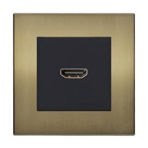 Retrotouch Aura HDMI Socket - Brushed Brass