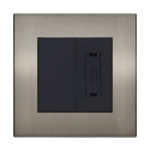 Retrotouch Aura 13A Unswitched Fused Spur - Brushed Nickel