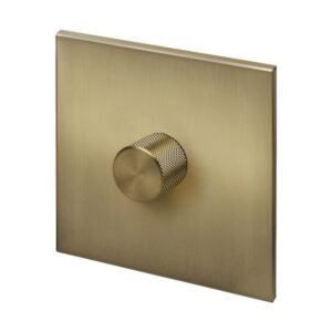 Retrotouch Aura Single Dimmer Switch - Brushed Brass