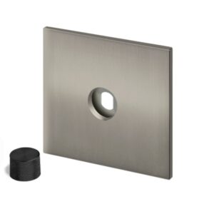 Retrotouch Aura Dimmer Plate 1G?with Black Knob - Brushed Nickel