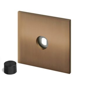 Retrotouch Aura Dimmer Plate 1G?with Black Knob - Brushed Bronze