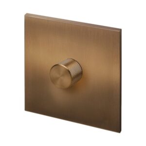 Retrotouch Aura Single Dimmer Switch - Brushed Bronze