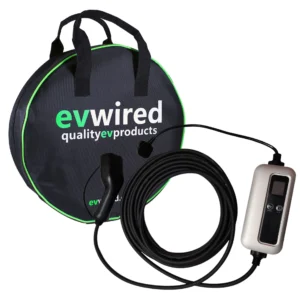 EV WIRED Type 2 to UK Plug 10M EV Charging Cable 13A Adjustable 2.4kW Single Phase With Carry Case