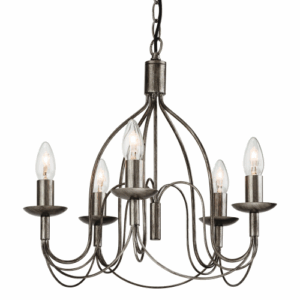 Firstlight Regency 5 Light Fitting Antique Silver