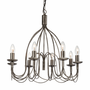 Firstlight Regency 8 Light Fitting Antique Silver