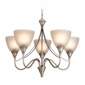 Firstlight Santana 5 Light Fitting Satin Steel