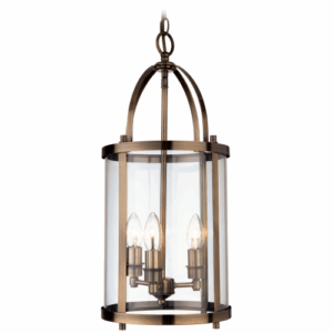 Firstlight Imperial Round Lantern 3 Light Antique Brass