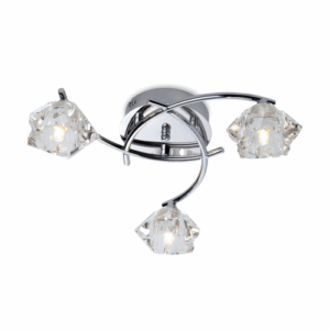 Firstlight Clara 3 Light Flush Ceiling Fitting Chrome