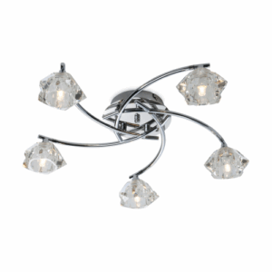 Firstlight Clara 5 Light Flush Ceiling Fitting Chrome