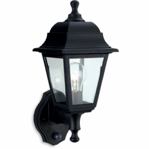 Firstlight Oslo Resin Lantern Uplight with PIR Black