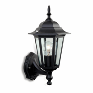 Firstlight 6 Panel Lantern Uplight Black